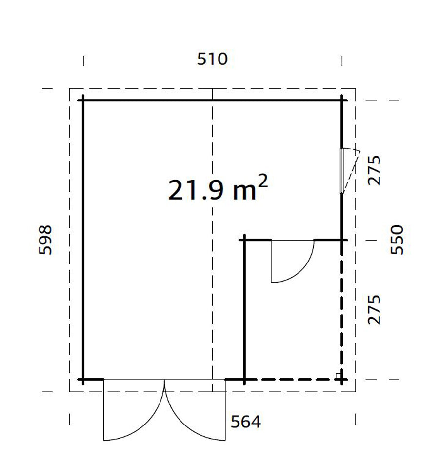 Garage Roger 21,9+5,2 m2