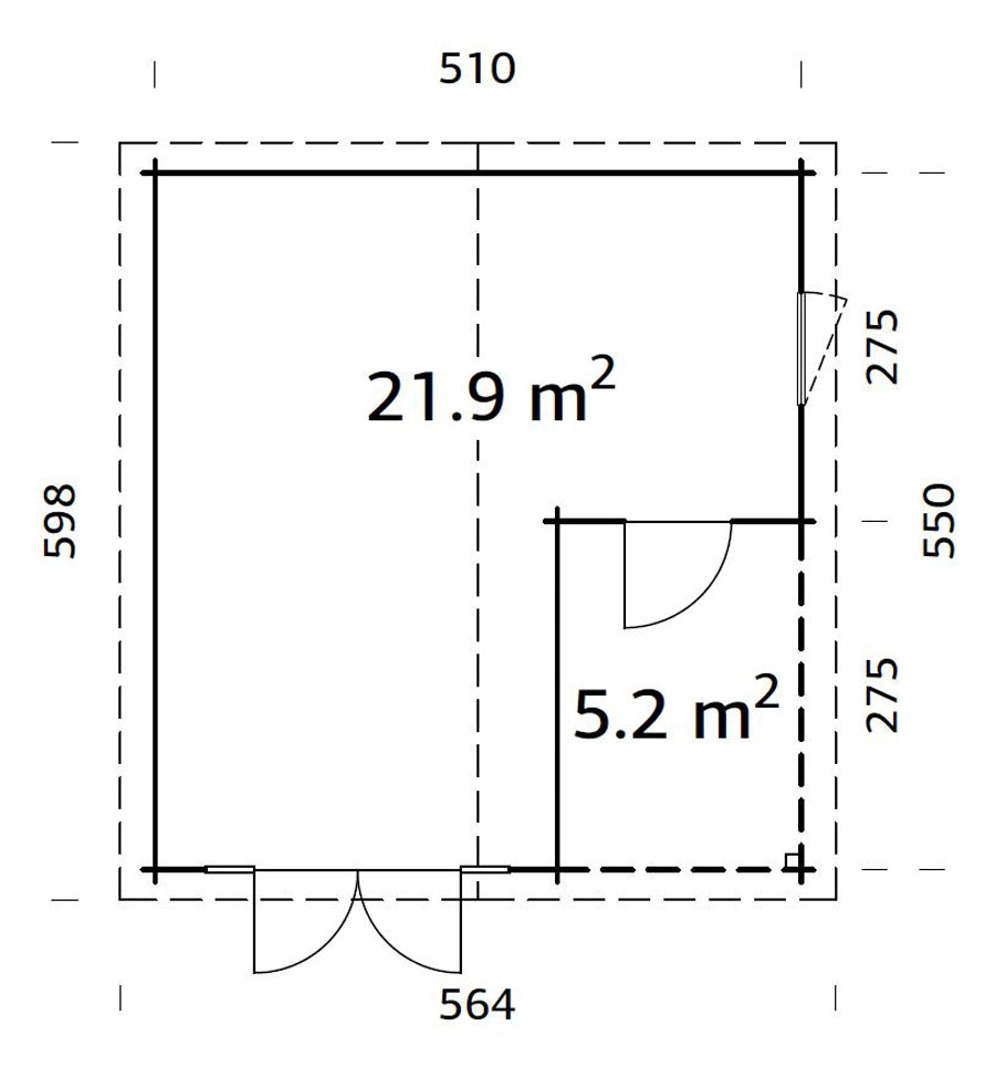Irene 21,9+5,2 m2